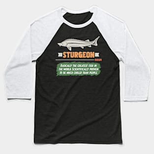 Funny Sturgeon Fish Definition Baseball T-Shirt